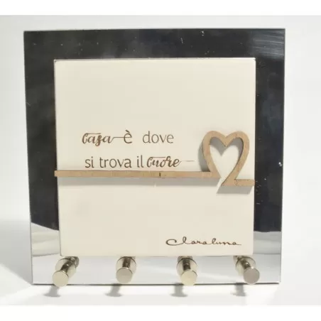 Bomboniera matrimonio claraluna 2020 quadro appendi chiavi scritta casa 20663 Claraluna - 1