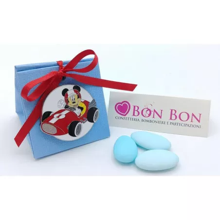 Bomboniera nascita e battesimo disney magnete metallo mickey su macchina Disney - 1