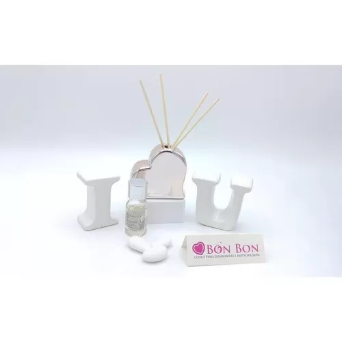 Bomboniera matrimonio claraluna 2020 diffusore i love u con kit essenza 20972 Claraluna - 1