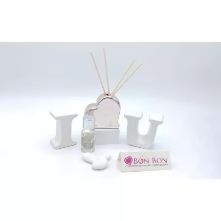 Bomboniera matrimonio claraluna 2020 diffusore i love u con kit essenza 20972 Claraluna - 1