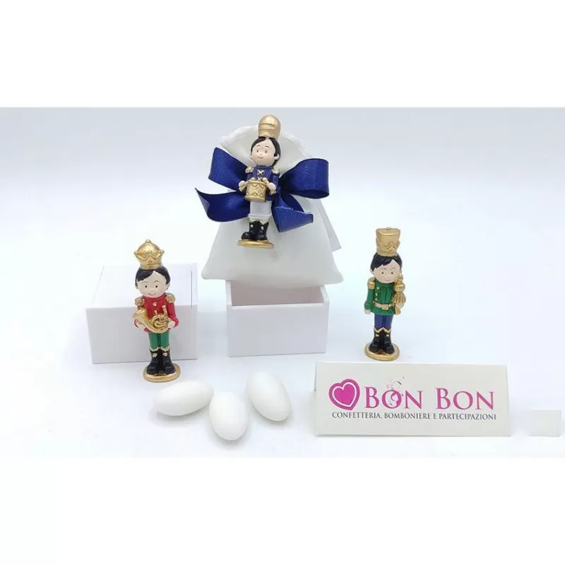 Sacchetto prima comunione soldatino in resina 3 assortiti - 1