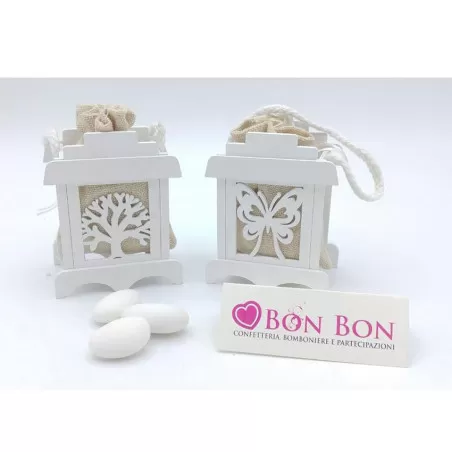 Astuccio e portaconfetti matrimonio scatolina in legno 2 assortiti - 1