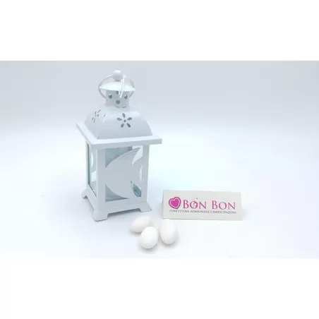 Bomboniera matrimonio lanterna porta candela in metallo - 1