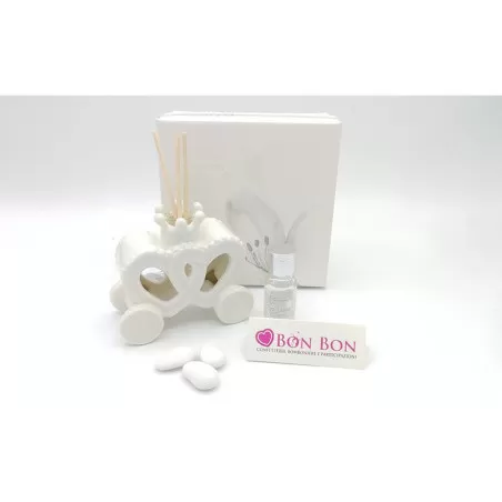 Bomboniera matrimonio claraluna 2020 diffusore carrozza bianca 20171 Claraluna - 9