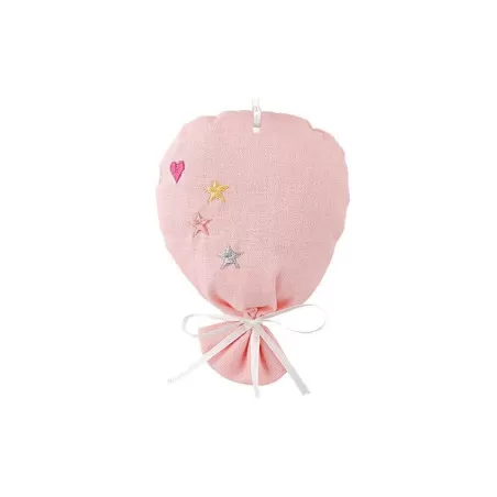 Sacchetto nascita e battesimo sacchetto palloncino rosa - 1