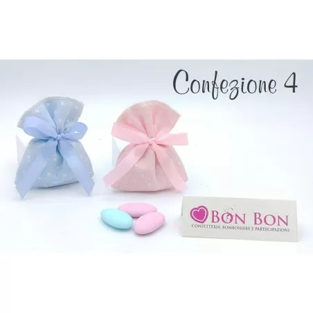 Bomboniera nascita e battesimo giostrina con led rosa Linea elle - 5