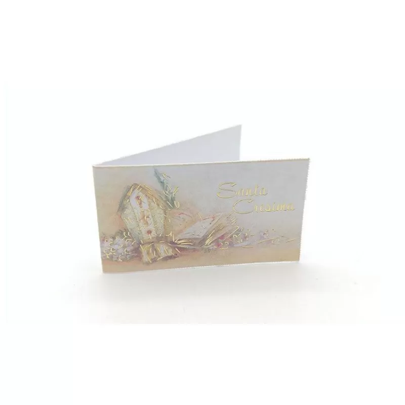 Confezione da 20 bigliettini per cresima beige - 1