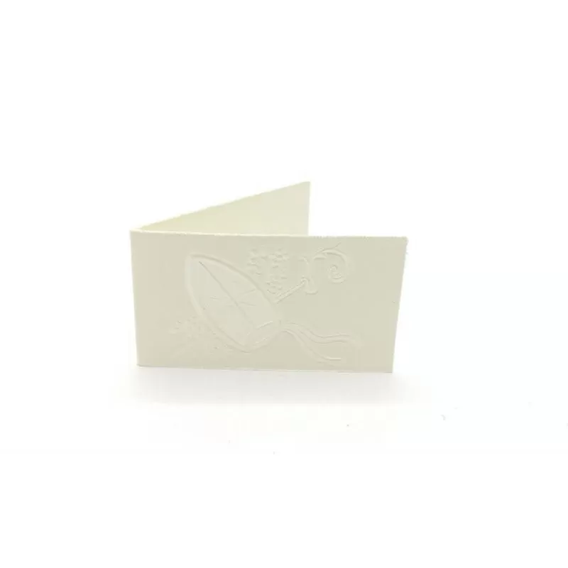 Confezione 20 bigliettini per cresima avorio - 1