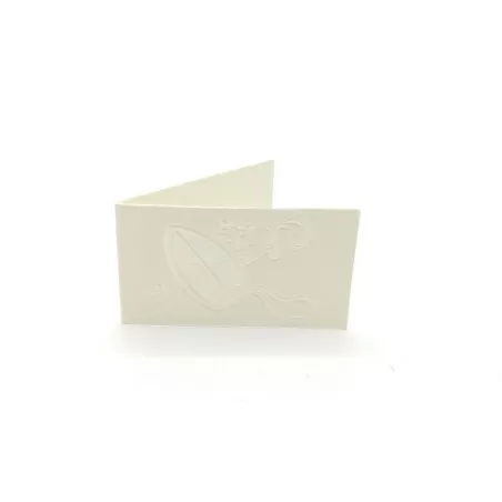 Confezione 20 bigliettini per cresima avorio - 1