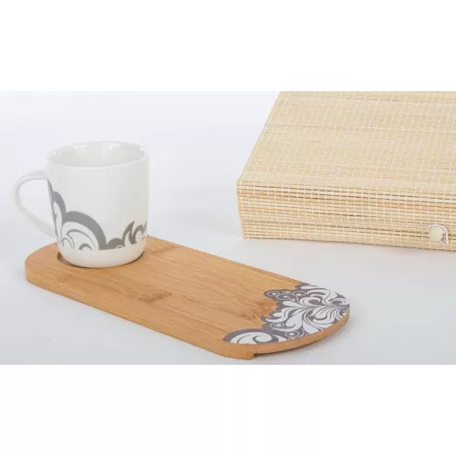 Bomboniera matrimonio cuorematto tazza colazione con tagliere d6324 Cuorematto - 1