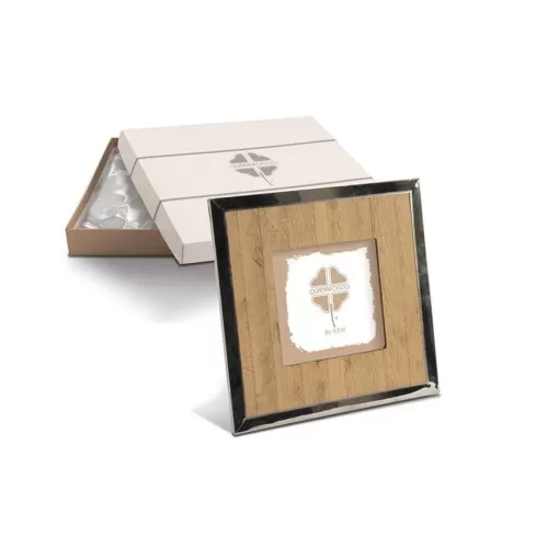 Bomboniera matrimonio solidale quadrifoglio portafoto quadrato qfc502 Quadrifoglio - 1