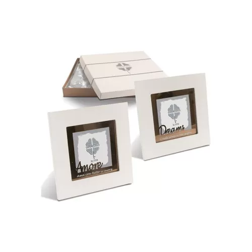 Bomboniera matrimonio solidale quadrifoglio portafoto qfc535 Quadrifoglio - 1