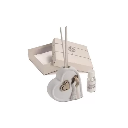 Bomboniera matrimonio solidale quadrifoglio diffusore coppia sposi qfc547 Quadrifoglio - 1