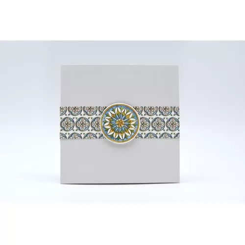 Partecipazione matrimonio E056 con disegno maioliche Alessia Partecipazioni - 1