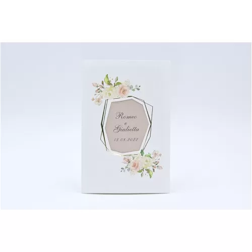 Partecipazione matrimonio E054 con disegno rose Alessia Partecipazioni - 1