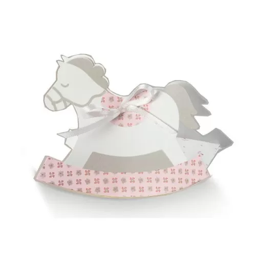 Scatolina portaconfetti Cavallino Rosa Scotton - 1