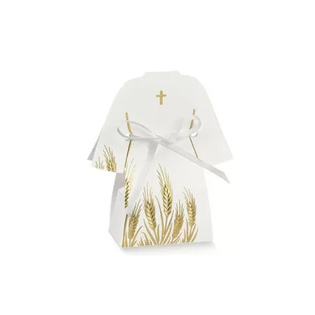 Astuccio portaconfetti tunica con spighe e croce Scotton - 2