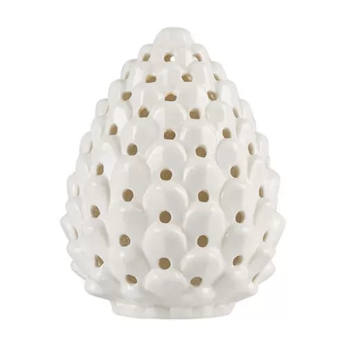 Bomboniera matrimonio harmony pigna ceramica bianca luce led Harmony - 1