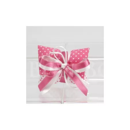 Sacchetto nascita e battesimo 1893 pois rosa busta lettera piccola Liete Creazioni - 2