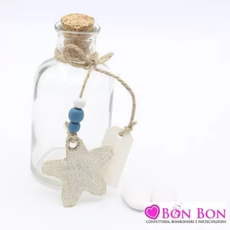 Bomboniera in offerta bottiglia con stella marina Cupido - 1