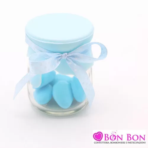 Barattolo coperchio silicone azzurro Cupido - 1