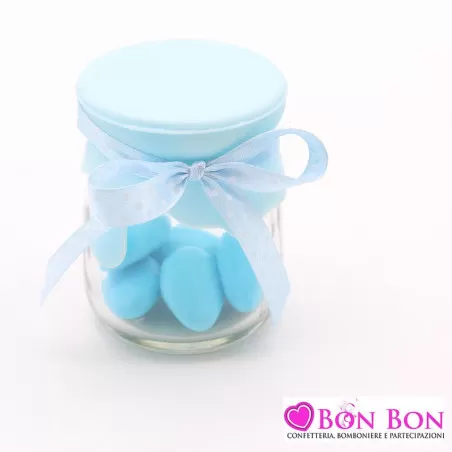 Barattolo coperchio silicone azzurro Cupido - 1