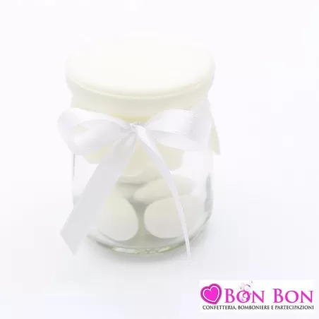 Barattolo coperchio silicone bianco Cupido - 1