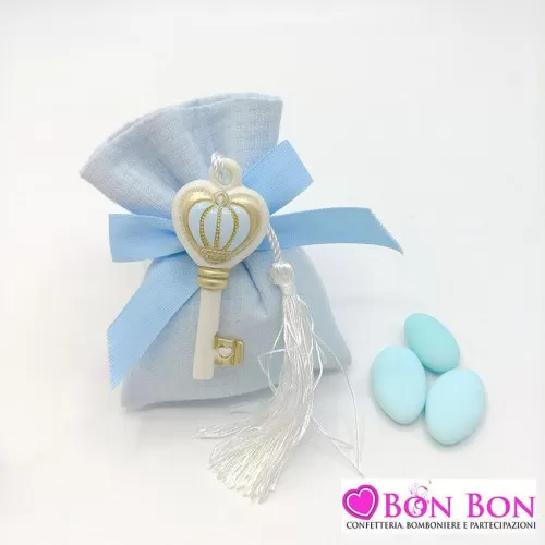 Sacchetto nascita e battesimo con magnete chiave Encantada - 1