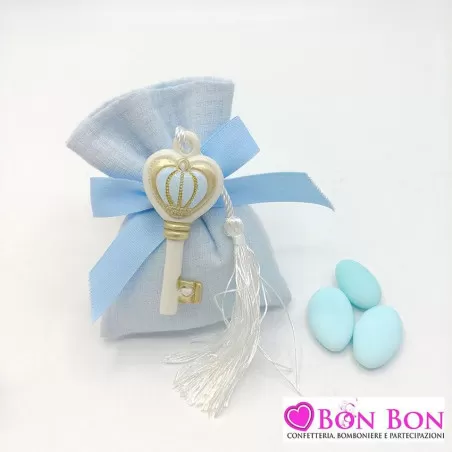 Sacchetto nascita e battesimo con magnete chiave Encantada - 1