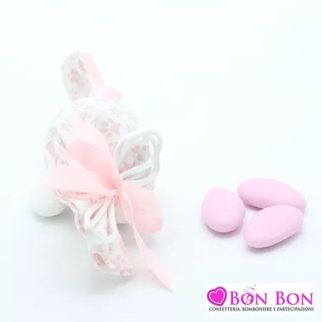 Sacchetto nascita e battesimo caramella linea zampetta rosa Liete Creazioni - 2