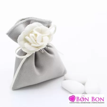 Sacchetti matrimonio natalizi linea velluto grigio Liete Creazioni - 2