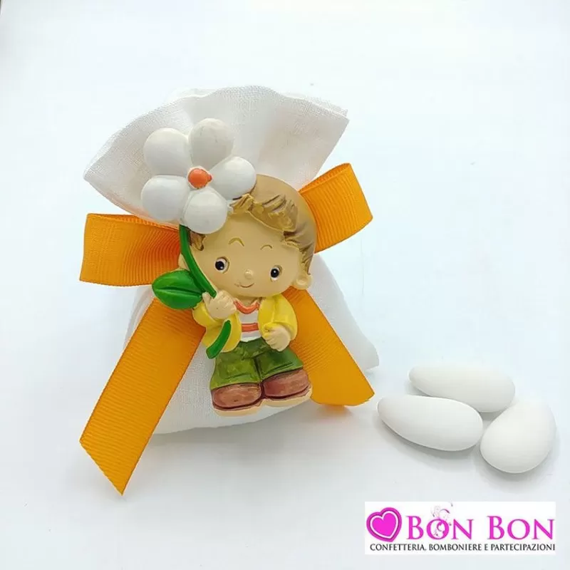 Sacchetto lino panna con magnete daisy bimbo Melograno - 1