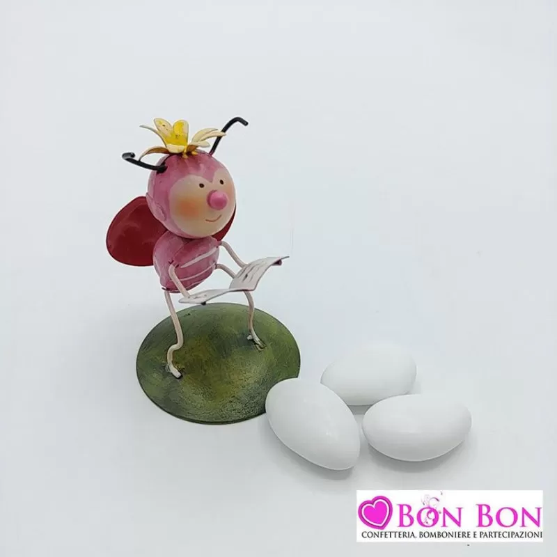 Bomboniera laurea in offerta coccinella con libro in metallo - 1