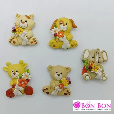 Scatolina colorata con animaletto magnete 6 assortiti Linea elle - 3