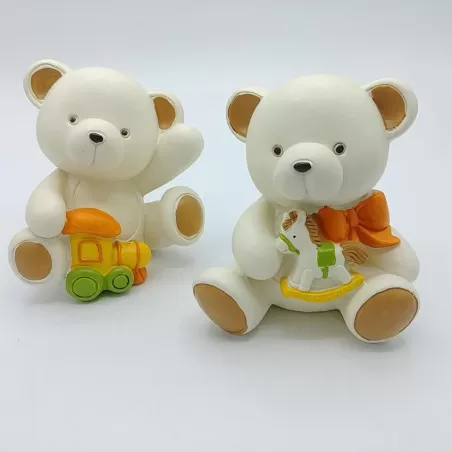 salvadanaio orsetto resina 2 soggetti ass. - 1