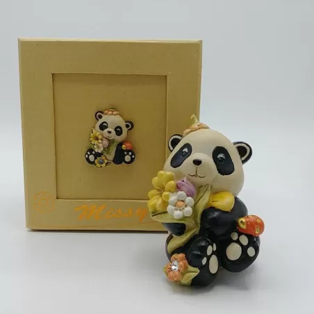 panda in resina con scatola abbinatai - 1