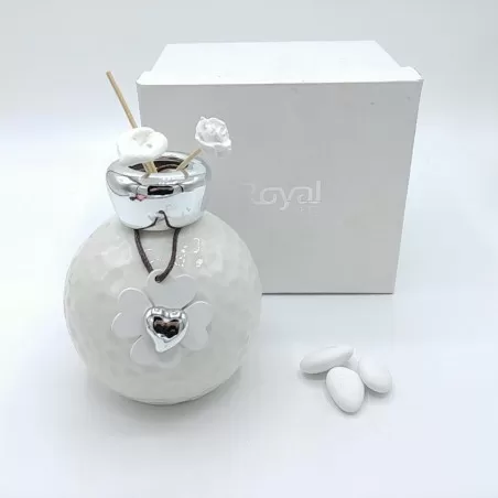 Profumatore ceramica bianca con applicazione - 1