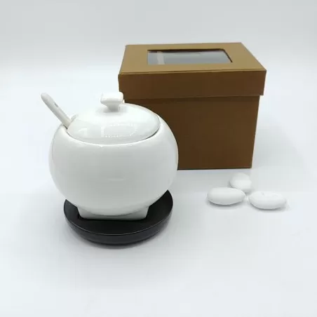 Zuccheriera porcellana bianca - 1