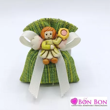 Sacchetto prima comunione in offerta colorato con magnete angelo - 1