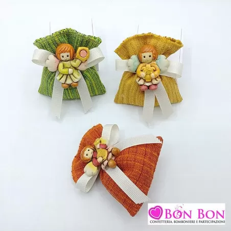 Sacchetto prima comunione in offerta colorato con magnete angelo - 2