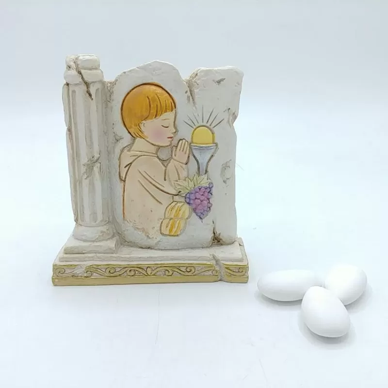 Icona prima comunione bimbo in resina - 1