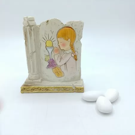 Icona prima comunione bimba in resina - 1