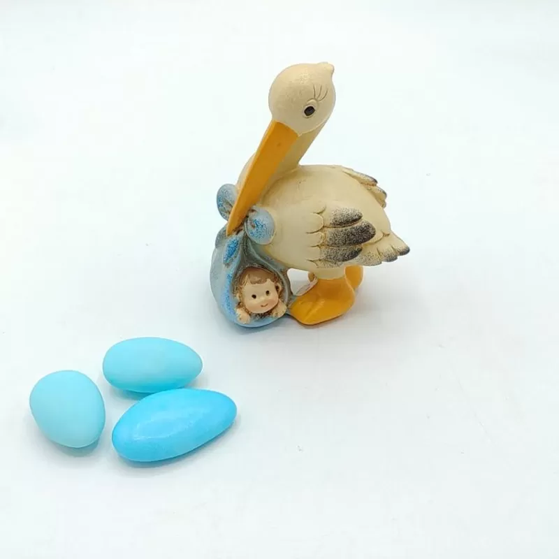 Cicogna cielo in resina piccola - 1