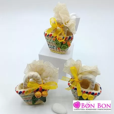 Bomboniera matrimonio tema siciliano coffa da appoggio - 2