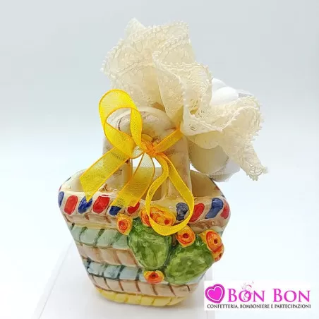 Bomboniera matrimonio tema siciliano coffa da appoggio - 3