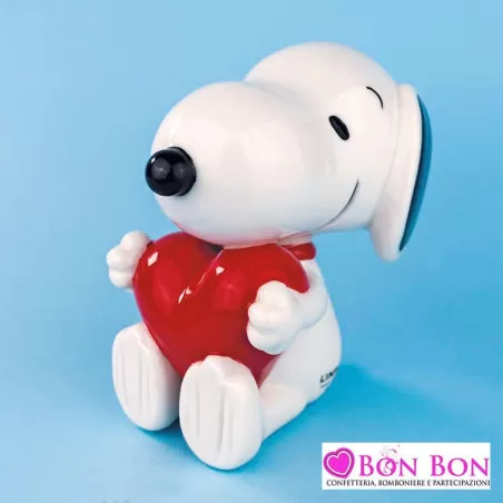 Bomboniera nascita e battesimo snoopy con cuore - 1