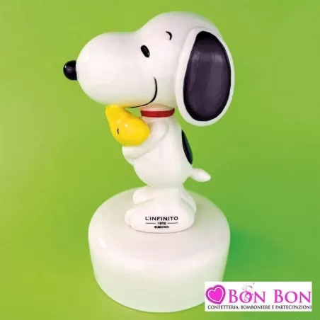 Bomboniera nascita e battesimo snoopy e woodstock su carillon - 1