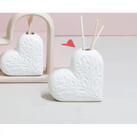 Bomboniera matrimonio claraluna 2021 profumatore cuore bianco 21001 Claraluna - 1