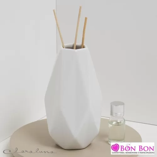Bomboniera matrimonio claraluna 2021 vaso o diffusore bianco 21012 Claraluna - 1