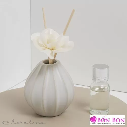 Bomboniera matrimonio claraluna 2021 profumatore vaso bianco 21086 Claraluna - 1